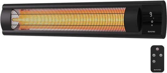 Auronic Terrasverwarmer - XL - Infrarood Verwarming - Elektrisch - 25m2 - 3000W - Afstandsbediening - 9 Standen - Zwart