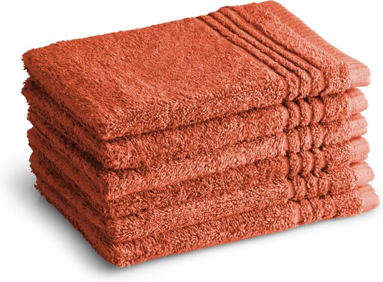 Phlox Supreme Washandje - 6 Stuks - Terracotta - 16x21 cm