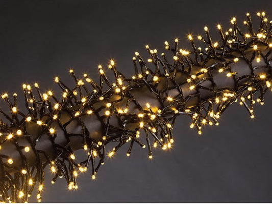 Merga LED, lichtslinger, 12 m, 1020 leds, warmwit, zwarte kabel, voor binnen en buiten, 24 V