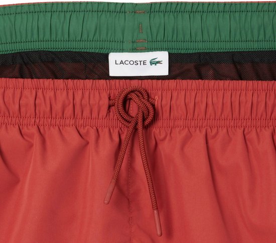 Lacoste Zwemshort Heren Zwembroek Bruin - Maat M