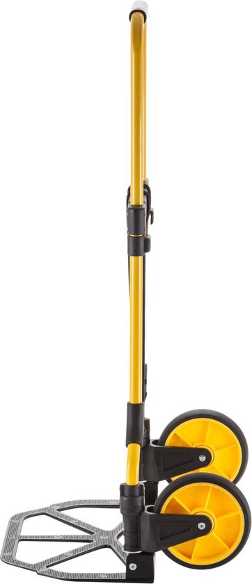 Stanley Opvouwbare Steekwagen FT582 - Draagvermogen tot 90KG - Transportwagen - 50 x 45 x 98 CM - Lichtgewicht Aluminium - Zwart/Geel