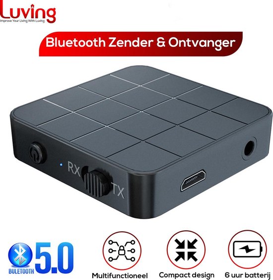 Luving™ - Bluetooth Transmitter & Receiver - Bluetooth Zender - Bluetooth Ontvanger - Audio-ontvanger - Handsfree Bellen