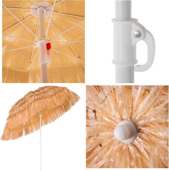 Kingsleeve Parasol Hawaii - 160 cm Rond - Beige