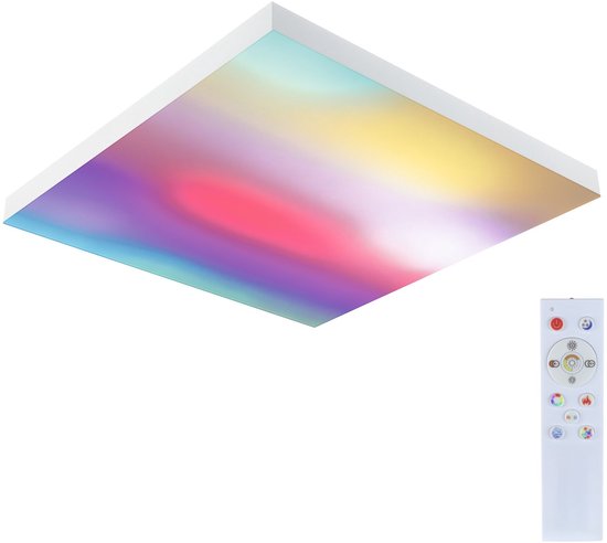 Loria Rainbow LED-paneel – 595x595 mm – 31W – 2820 lm – RGBW – Dimbaar – Dynamisch Licht – Zwart