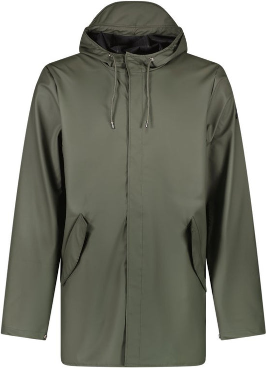 Cars Jeans - Jas Ossy - Heren - Army Polyester - Met Capuchon & Ritszakken - Maat M - Casual Winterjas - Stoer & Comfortabel