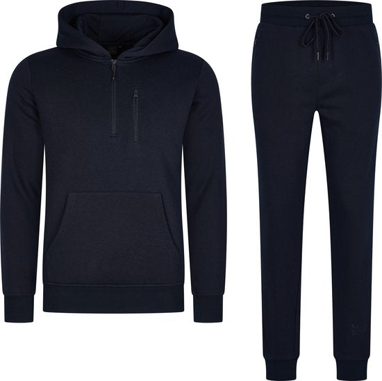 Mario Russo Trainingspak Achilles - Huispak - Joggingpak - Hoodie - Zwart - M