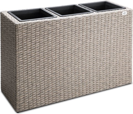 Casaria Staande Plantenbak – met Waterafvoer - 83x30,5x60cm - Beige