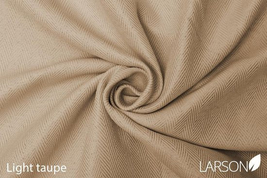 Larson - Luxe hotel verduisteringsgordijn - met ringen - 3m x 2,5m - Licht taupe