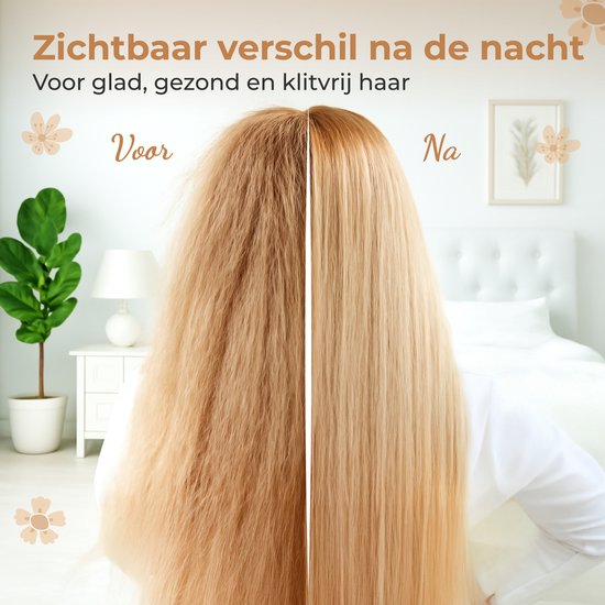 Nuvance Bonnet Satijn - Set van 2 Stuks - Satijnen Slaapmuts Verstelbaar - Satin Bonnet - Unisex - Zwart