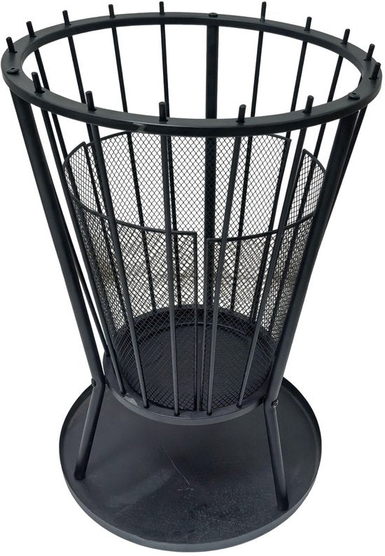 Ceruzo Vuurkorf met Bodemplaat - Vonkenscherm - Diameter 40 cm - Staal - Zwart