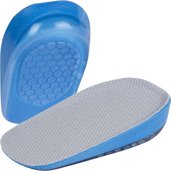 Nuvance Inlegzolen - 2.5cm Hakverhoger - Hielbeschermers - 2 Stuks - Maat 36-40 - Heren & Dames - Hielzooltjes - Blauw