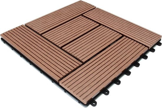 WPC Vlondertegels - Mozaïk Insteeksysteem 30x30cm - Terrakotta