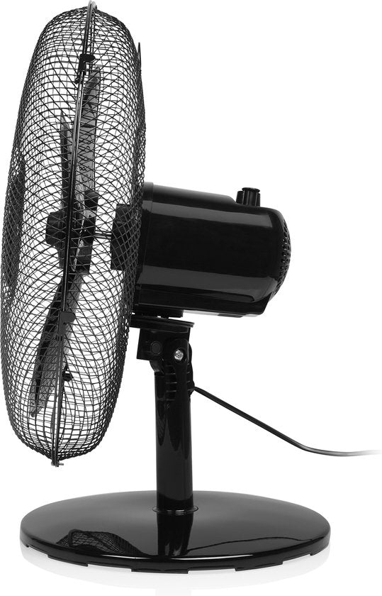 Tafelventilator 40 cm – 3 Snelheden – 85° Oscillatie – Verstelbare Luchtstroom – Tristar VE-5728 – Zwart