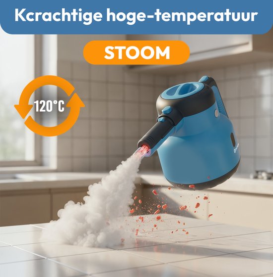 BOLLIT 1500W Stoomreiniger - Handstomer - Vlekkenreiniger - Handstoomreiniger - Tapijtreiniger - Steam Cleaner - Stoomreinigers - Incl. Opbergtas - Krachtig Stoomapparaat - Vloer, Bank, Tapijt Badkamer & Keuken