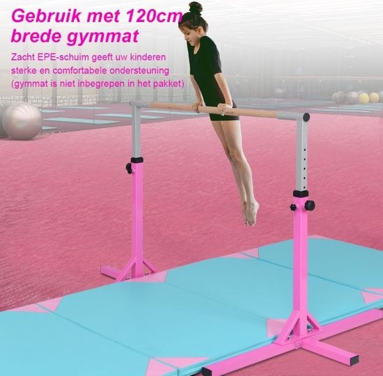 Coast Gymnastiekrek – In Hoogte Verstelbaar – max. 100 kg – 200 x 121 x 150 cm – Paars