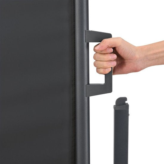 Juskys Uitklapbare Zijluifel – Verstelbaar – 500x180 cm – Polyester – Donkergrijs