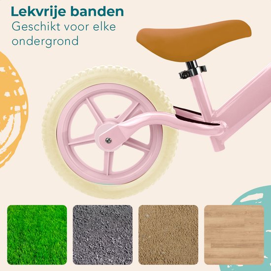 LifeGoods Loopfiets - 2-5 jaar - Jongens en Meisjes - Balance Bike - Roze