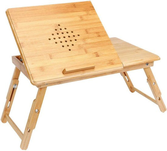 CASARIA Laptop Standaard- Lade Ventilatiegaten Verstelbaar- 55 x 35 cm