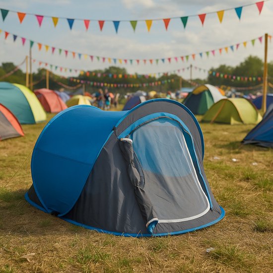 Camp Active Pop Up Tent - 2 personen - lichtgewicht - waterbestendig