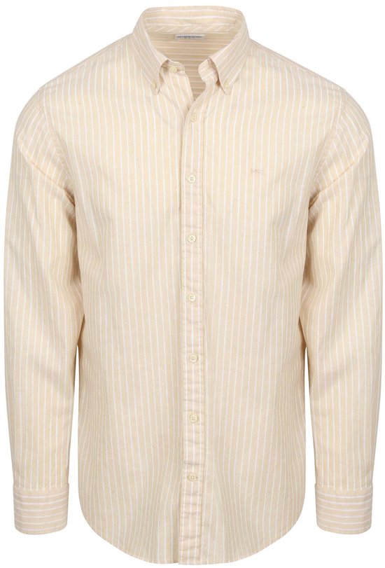 McGregor Striped Cotton Linen Shirt - Cotton/Linnen - XXL