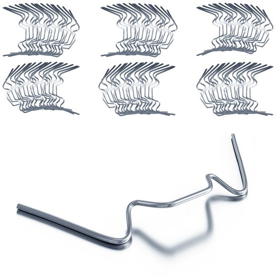 Deuba Broeikas Glasklemmen – 100 Stuks 85x30mm – RVS Zilver