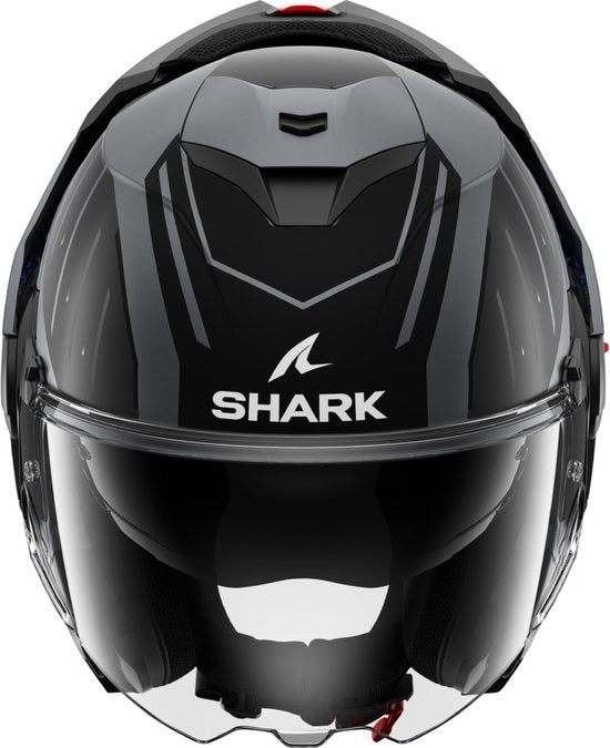 SHARK Oxo Rydger Mat Antraciet Blauw Zwart ABK Systeemhelm - Maat XL - Helm