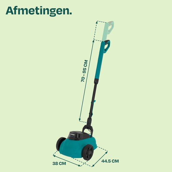 VONROC Mini Elektrische Grasmaaier 20V – 22 cm – Maaien en mulchen in één - Drie instelbare maaihoogtes: 30mm, 40mm, 50mm –- Incl. reinigingstool - Zonder accu en lader