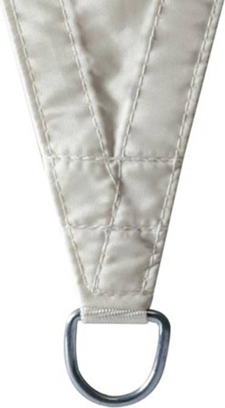 Perel Schaduwdoek, waterafstotend, 5 x 5 x 5 m, 160 g/m², polyester, driehoek, crème