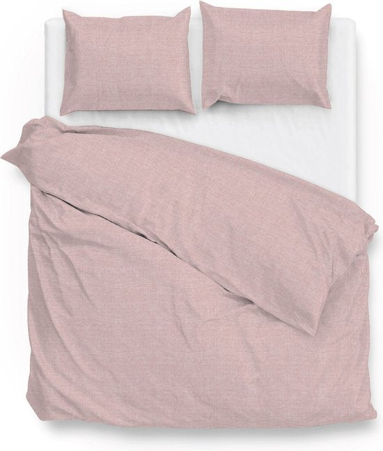 ZoHome Lino Dekbedovertrek - Eenpersoons - 140x200/220 cm - Shell Nude