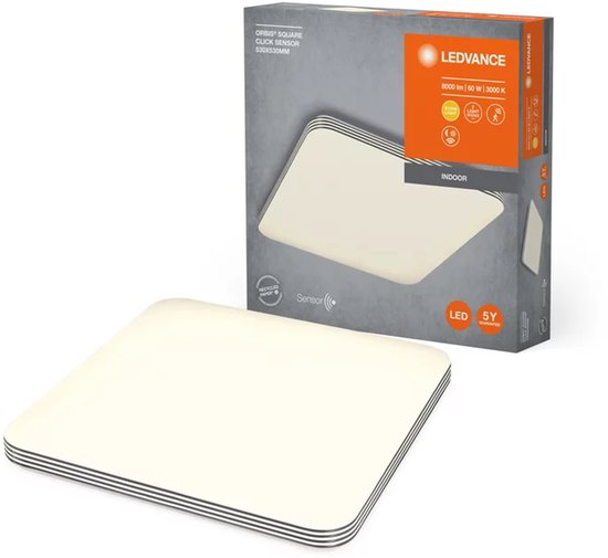 LEDVANCE Wand- en plafondarmatuur LED: voor plafond, ORBIS CLICK SENSOR / 6- W, 22-…24- V, stralingshoek: 12-, Warm wit, 3- K, behuizingsmateriaal: staal, IP2-