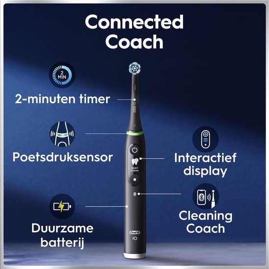 Oral-B iO 6 Elektrische Tandenborstel Dubbelpak - Zwart en Roze - 3 Opzetborstels - Premium Reisetui