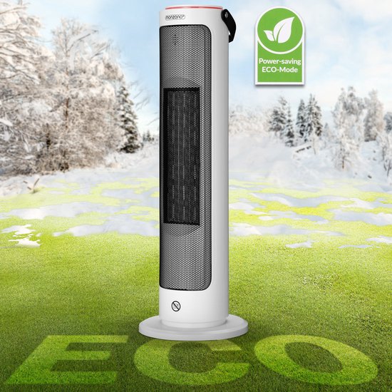 Monzana Keramische Ventilatorkachel 2000W - 4 Standen 15-35°C - Wit