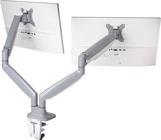 Kensington SmartFit One-Touch Dubbele Monitorarm - Voor 2 Schermen - In Hoogte Verstelbaar - Voor 13 - 32" & tot 9 KG - Grijs