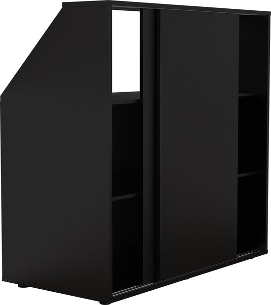 VDD - Kledingkast schuine wand zolder slaapkamer - Opbergkast geschikt voor schuine wanden - 100 x 100 x 50 cm -Zwart
