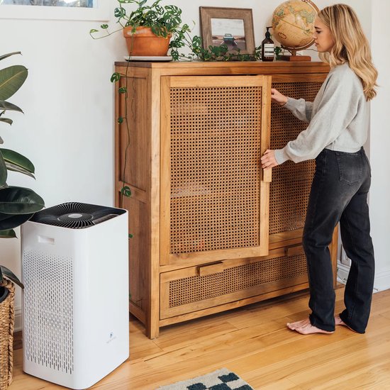 Medify Air MA-112 Luchtreiniger – 855 m³/u Air Purifier – Ionisator & HEPA H13 Filter – 4 standen + Slaapmodus – Tot 342 m² per uur – Tegen Hooikoorts, Huisstofmijt & Allergieën – Wit