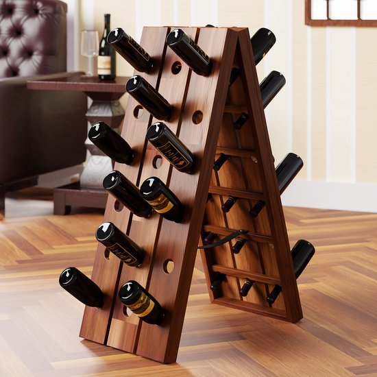 Casaria Wijnrek Acaciahout - voor 36 Flessen 87x55x39cm – Bruin