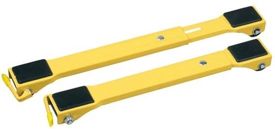 Toolland Uitschuifbare meubelrollers, 2-delig, uitschuifbaar van 44.5 cm tot 70 cm, draagkracht 250 kg