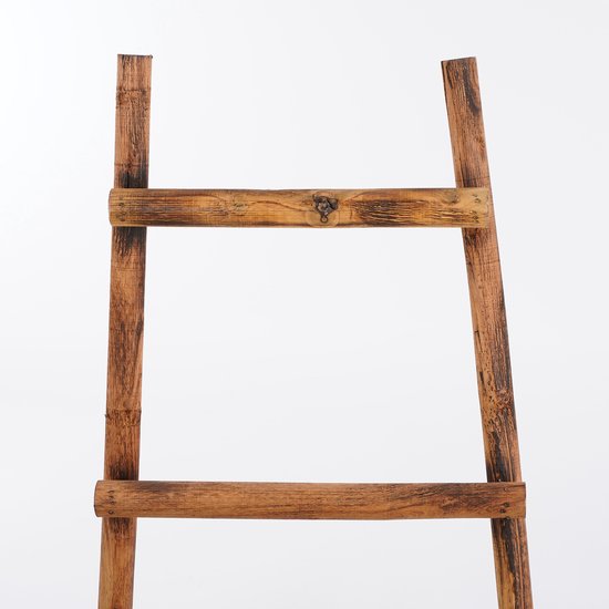 House of Seasons Ladderrek - L29 x B49 x H119 cm - Populierenhout - Bruin