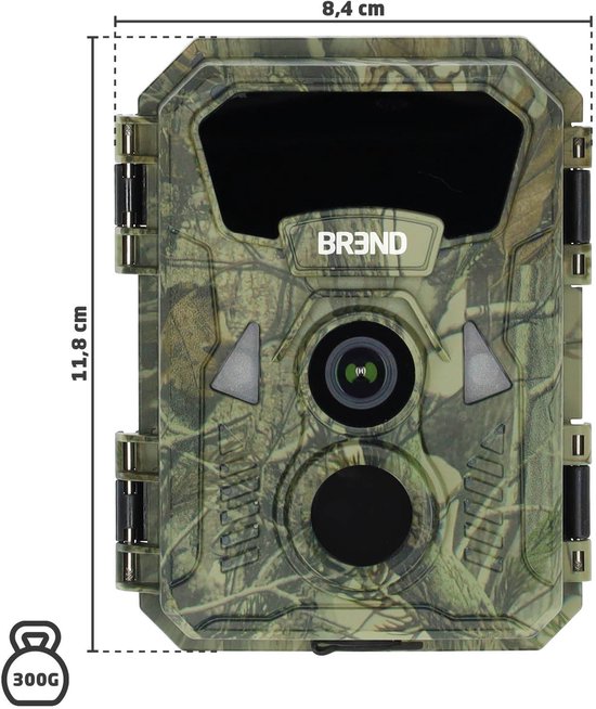 BREND BR-2248 Wildcamera met Nachtzicht 20 Meter - 48MP Beeld en 4K Video - IP66 - Bewegingssensor - 2 Inch Scherm - Inclusief 32GB SD-kaart