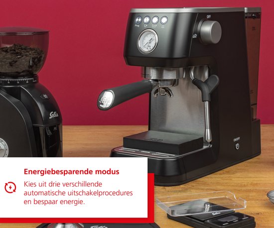 Solis Barista Perfetta Plus 1170 V2 Pistonmachine - Espressomachine - Koffiemachine met Bonen - Zwart