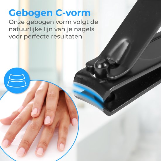 Nuvance - Nagelknipper - 4 in 1 - Nagelknipper Set met Nagelvijl - Nageltang - Teennagelknipper - Voor Kalknagels