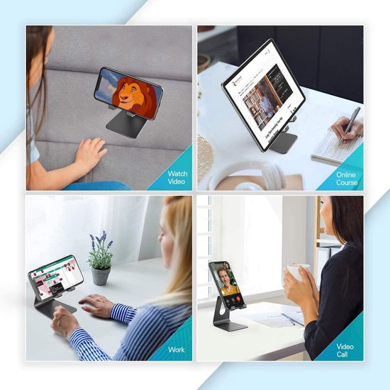 Garpex® Telefoon Standaard - Telefoon Statief - Telefoonhouder Bureau - Telefoon Houder - Tablethouder - Tablet Standaard - Tablet Houder Bureau - Universeel - Goudkleurig