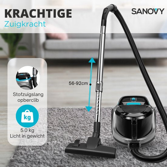 Sanovy PowerClean-8900 Krachtige Stofzuiger Zonder Zak - 2,5L - Cyloontechnologie Stofzuigers