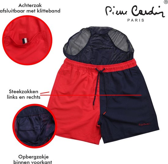 Pierre Cardin Zwembroek Rood/Marine XXL