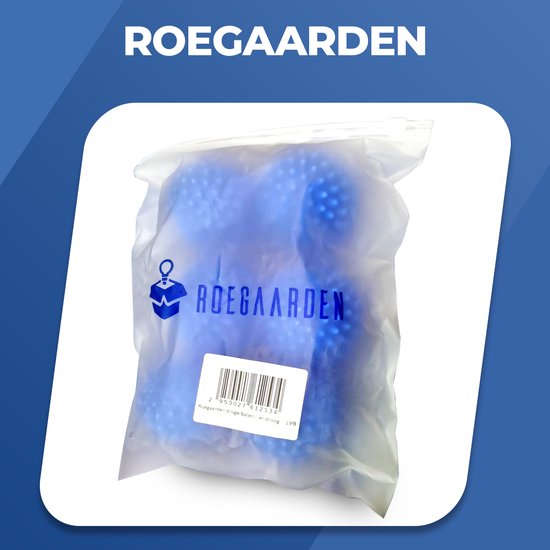 Roegaarden Drogerballen - Wasbollen - 6 Stuks - Siliconen - Sneller droog - Anti-kreuk