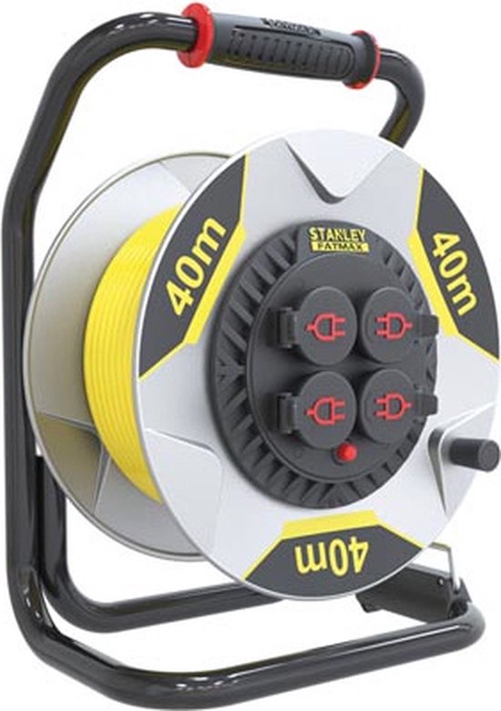 Stanley Kabelhaspel - IP44 - Tot 3000W - 40m Lang - Geel