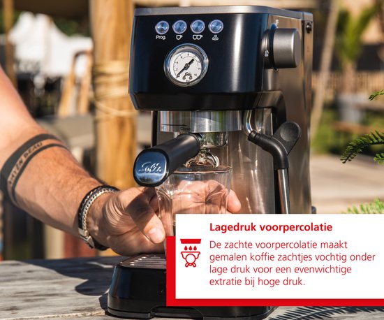 Solis Barista Perfetta Plus 1170 V2 Pistonmachine - Espressomachine - Koffiemachine met Bonen - Zwart