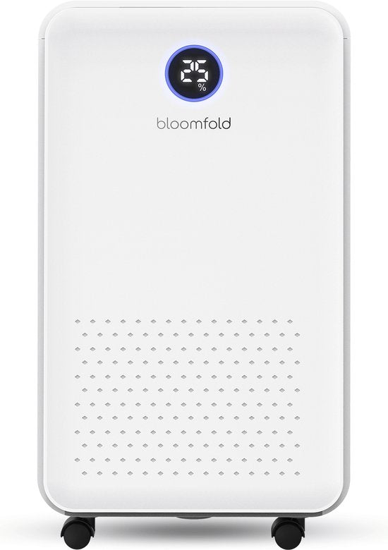 Bloomfold Luchtontvochtiger - 16L per Dag - Incl. Was-droog Functie - Geschikt voor Woonkamer, Slaapkamer, Kelder & Badkamer - Dehumidifier - Wit