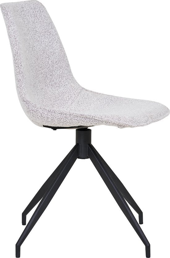House Nordic Eetkamerstoel Monaco Swivel Bouclé Zand