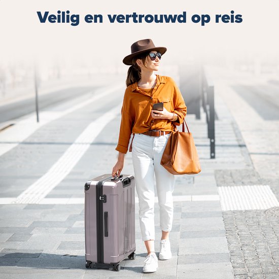 TRVLMORE Kofferset - 2 Delig - 45L Handbagage + 115L Ruimbagage - TSA Slot - Lichtgewicht - Reiskoffer Set - Roségoud